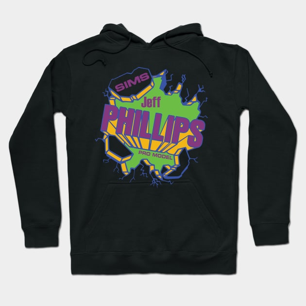 Jeff Phillips Purple Skateboard Hoodie by zavod44